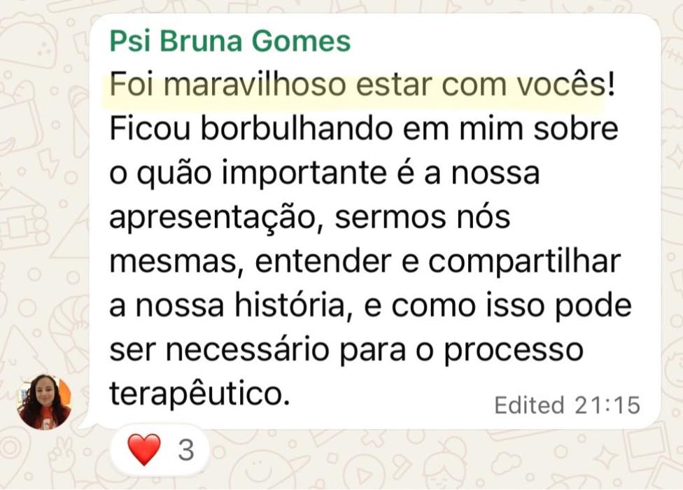Depoimento de participante da Comu